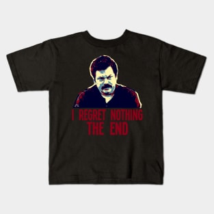 I REGRET NOTHING THE END // Ron Swanson Kids T-Shirt